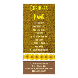 Carte Publicitaire Colorful Jaune Fleurs sauvages Affaires Promotion