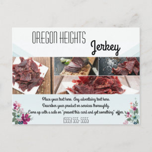 Carte publicitaire commerciale Fleurs tropicales s