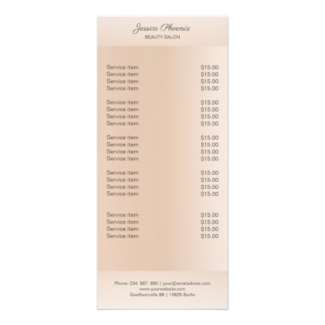 Carte Publicitaire Couleur beige minimale moderne (Devant)
