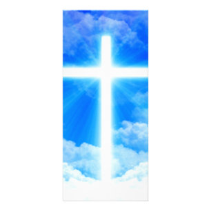 Carte Publicitaire Croix de lumière Jésus-Christ chrétien personnalis