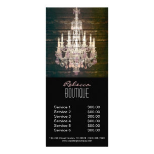 Carte Publicitaire cru élégant de lustre de fibre de bois