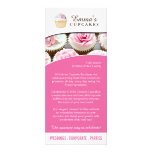 Carte Publicitaire Cupcake Boutique Rack Card