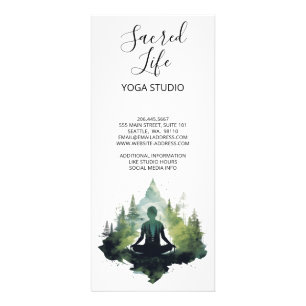 Carte Publicitaire Dans le silence Méditation en forêt