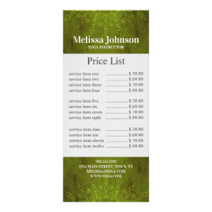 Carte Publicitaire Dark Green Mandala Yoga Meditation Business