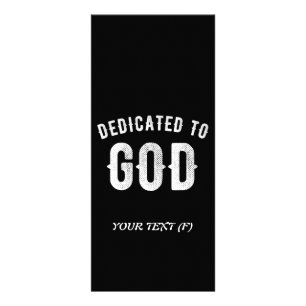 CARTE PUBLICITAIRE DÉDIÉ À DIEU PERSONNALISABLE COOL TEXTE BLANC