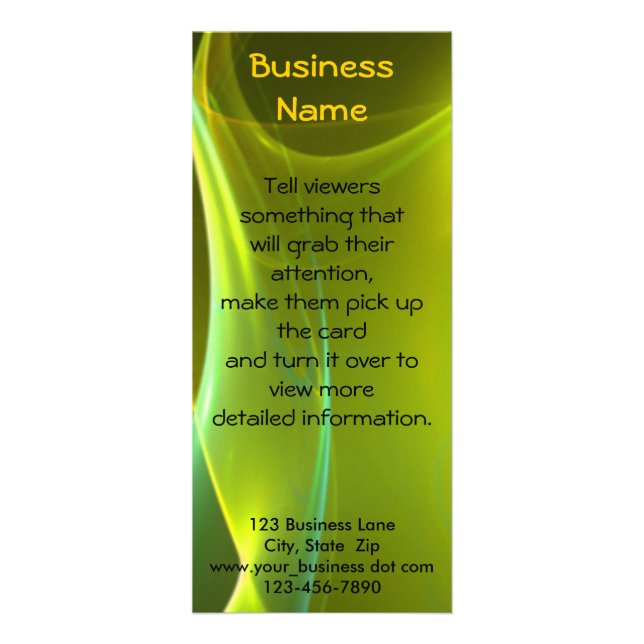 Carte Publicitaire Dreamy Jaune et Vert Balayage (Devant)