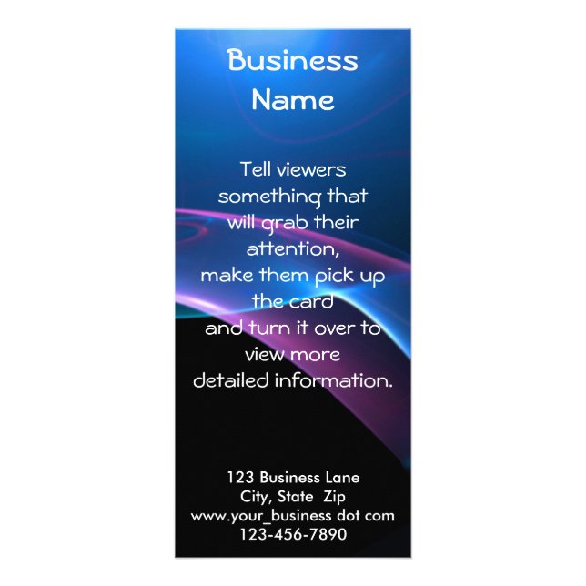 Carte Publicitaire Dreamy Purple et Blue Sweep (Devant)