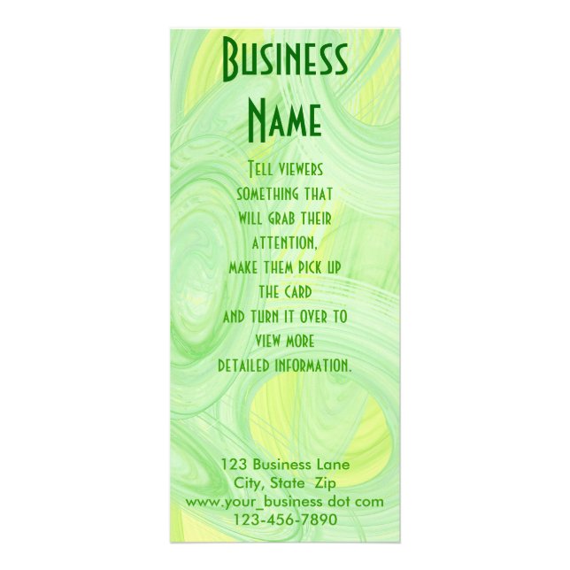 Carte Publicitaire Écratère spirale verte (Devant)