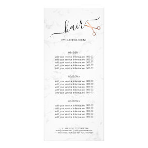 Carte Publicitaire Elégant ciseaux d'or rose moderne coiffeur