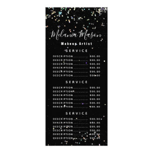 Carte Publicitaire Élégant maquillage de Parties scintillant hologr