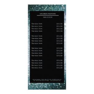 Carte Publicitaire Elégante Parties scintillant Silver Gold