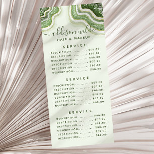 Carte Publicitaire Emerald Green Parties scintillant Agate Geode Luxe