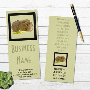 Carte Publicitaire Entreprise de soins pour animaux avec photo de coc