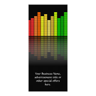 Carte Publicitaire Equaliseur de musique coloré avec Réflexion, Techn