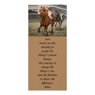 Carte Publicitaire Equine Thoroughbred remporte la course de cheval