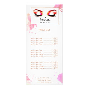 Carte Publicitaire Eyelashes créatifs aquarelle