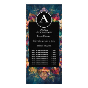 Carte Publicitaire Fils de Lumière Dessin de Mandala Floral