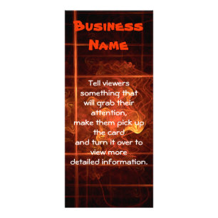 Carte Publicitaire Flames sur le noir