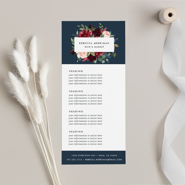 Carte Publicitaire Fleur radieuse | Tarification ou services (Créateur téléchargé)