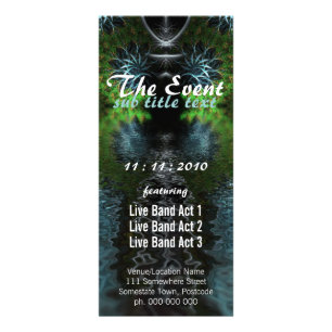 Carte Publicitaire Flyer de fête de fêtes de jardin fractal