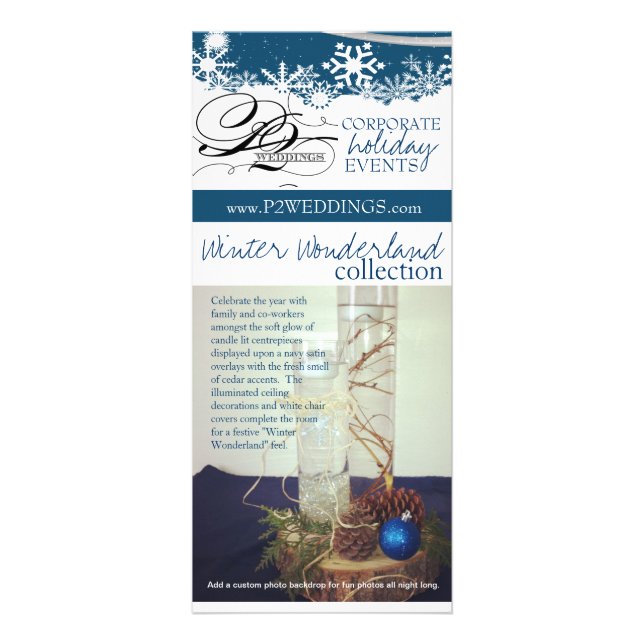 Carte Publicitaire Forfait de décoration P2 Mariage Winter Wonderland (Devant)