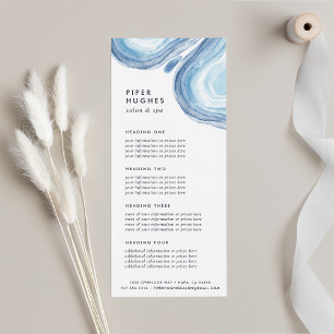 Carte Publicitaire Géode de vague bleue Services ou tarif