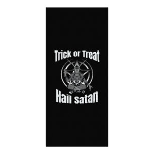 Carte Publicitaire Hail Satan Pentagram Goat Halloween