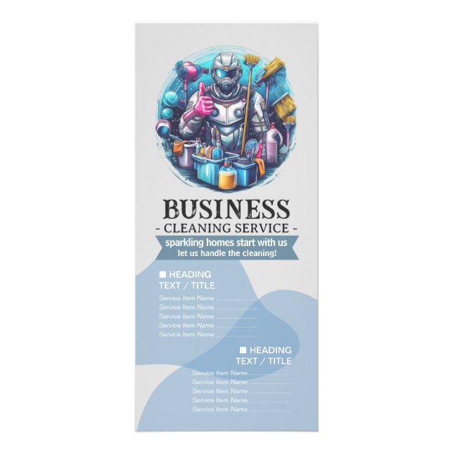Carte Publicitaire House Cleaning Maid Service Housekeeping Price (Devant)