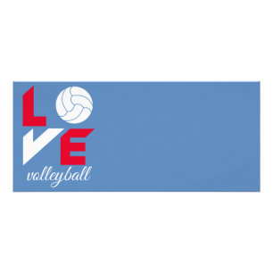 Carte Publicitaire I Love volleyball