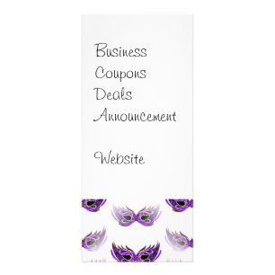 Carte Publicitaire Jolie Mascarade violette Mascarade Masques Mardi G