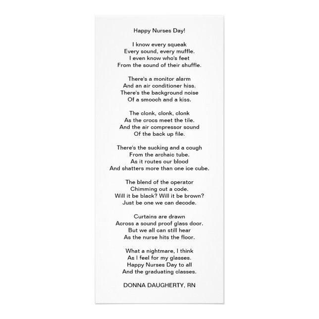 Carte Publicitaire Jour heureux d'infirmières ! (Devant)