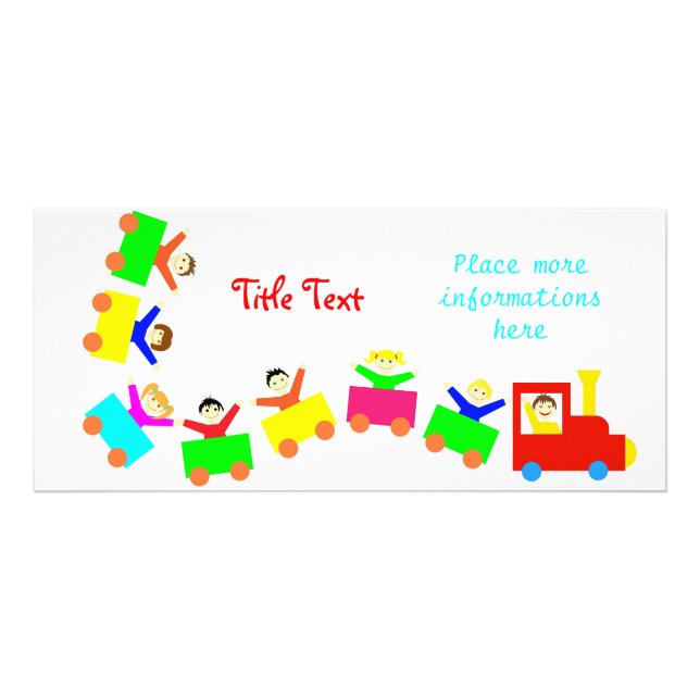 Carte Publicitaire Joyeux Train pour enfants (Devant)