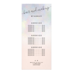 Carte Publicitaire la typographie élégante rougissent ombre de nacr