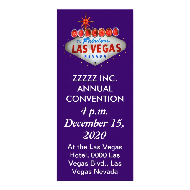 Carte Publicitaire Las Vegas Convention / Flyers (Devant)