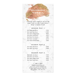 Carte Publicitaire Le charme rougissent marbre de blanc de peinture