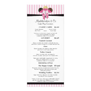 Carte Publicitaire Le gâteau saute la coutume de boulangerie