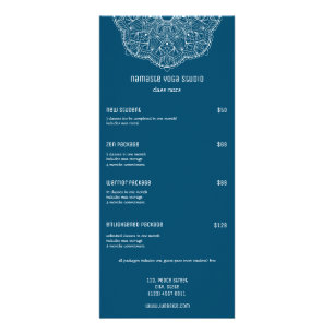 Carte Publicitaire Le Mandala Yoga Massage Reiki Turquoise