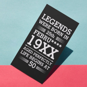 Carte Publicitaire Les légendes personnalisées sont nées à la date Mo