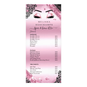 Carte Publicitaire Les parties scintillantes roses noires fascinantes
