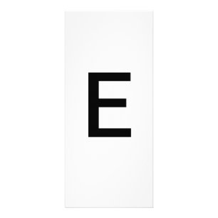 Carte Publicitaire Lettre alphabétique E Learning Education Card