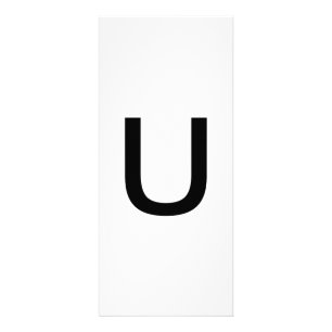 Carte Publicitaire Lettre alphabétique U Learning Education Card