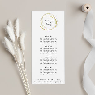 Carte Publicitaire Logo Abstrait Faux Gold   Tarification ou services