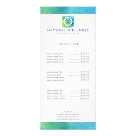 Carte Publicitaire Logo Abstrait vert/bleu Floral Wellness