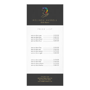 Carte Publicitaire Logo De Guérison Reiki, Massage, Grey De Bien-Être