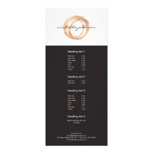 Carte Publicitaire Logo Luxe Faux Rose Gold Peint Cercle Designer