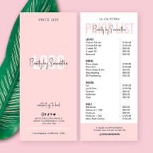 Logo moderne Blush Rose Lashes Beauté Liste de pri