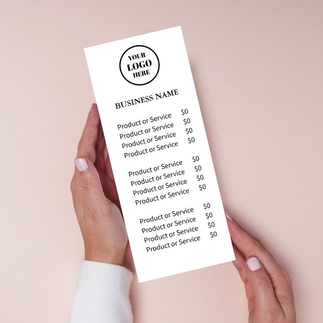 Carte Publicitaire Logo professionnel noir et blanc Service (Créateur téléchargé)