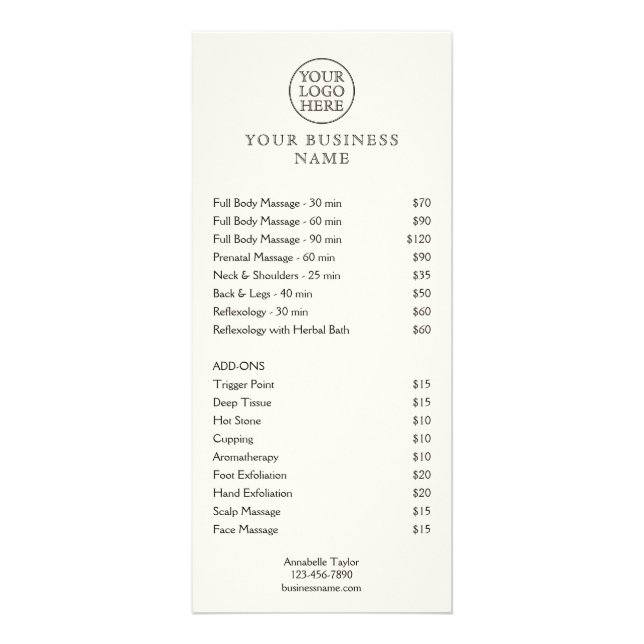 Carte Publicitaire Logo vintage (Devant)