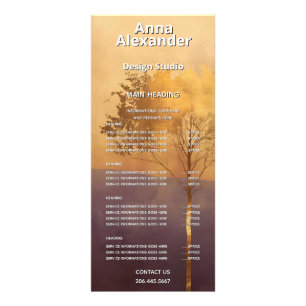 Carte Publicitaire Lumière Debout   Conception minimale d'arbre 