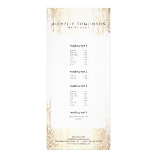 Carte Publicitaire Luxe Faux Gold Confetti Motif de pluie